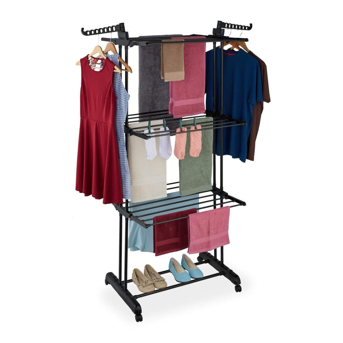 Rullande tvättställ med vikbara vingar och hängare | Hem & Hobby | Pryloteket