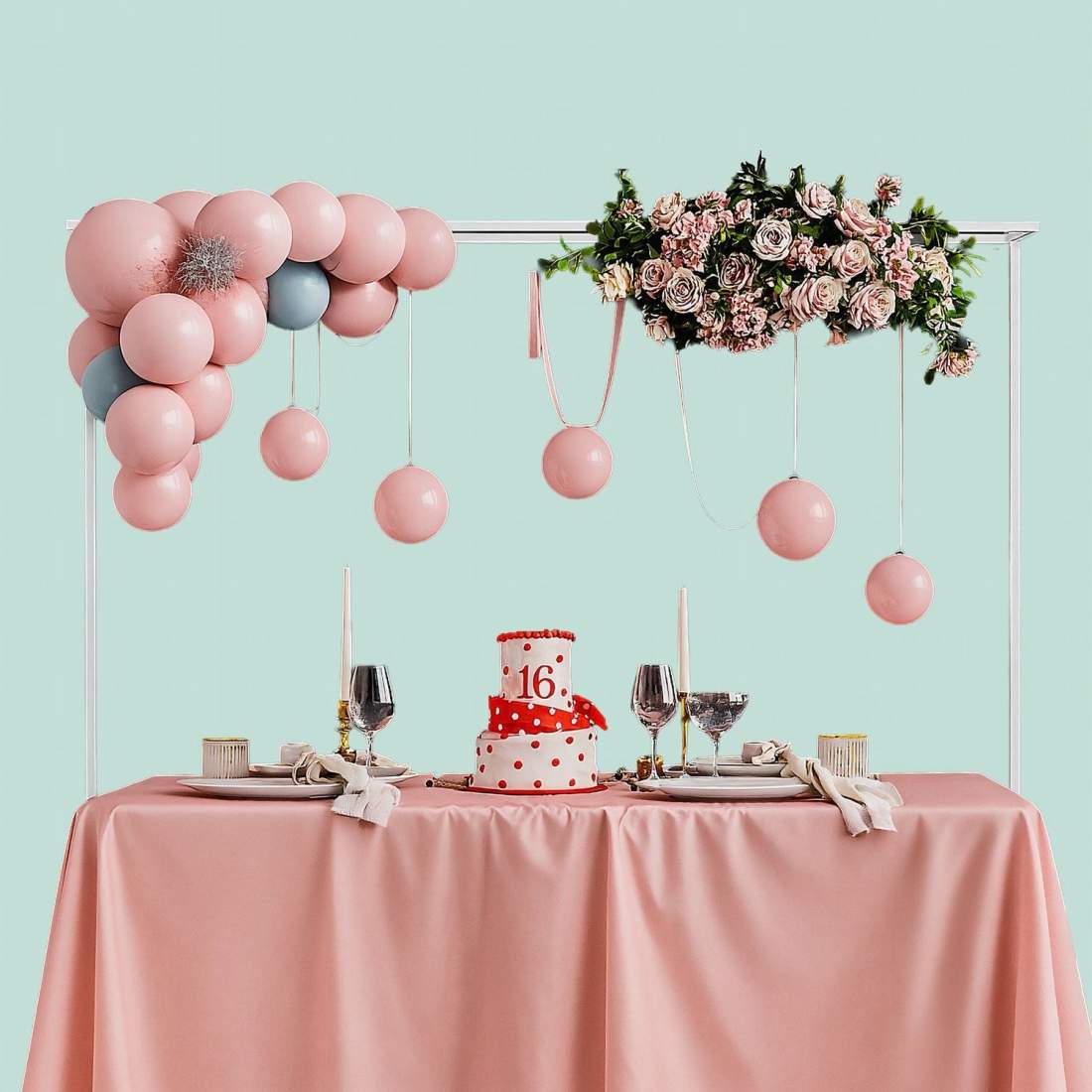 Bordsstativ med 2 skenor för ballonger och lampor | Hem & Hobby | Pryloteket