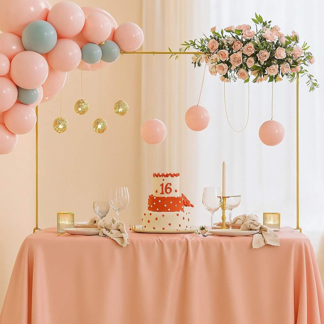 Bordsstångsstativ med klämmor för ballonger och lampor | Hem & Hobby | Pryloteket