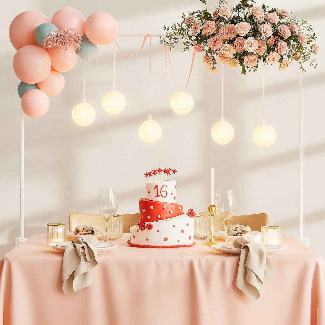 Bordsstångsstativ med klämmor för dekorationer | Hem & Hobby | Pryloteket