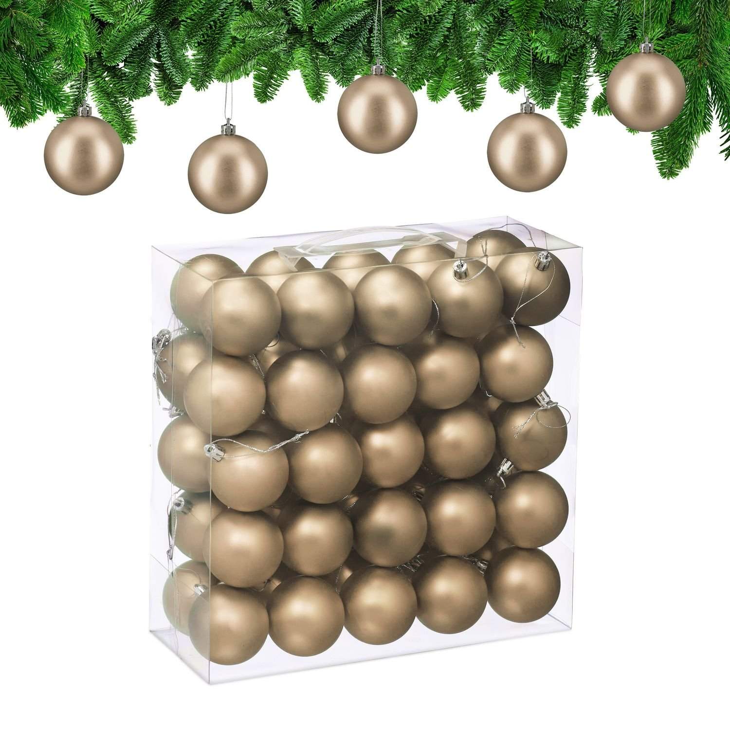 Mat julekugler sæt – 50 dekorative ornamenter