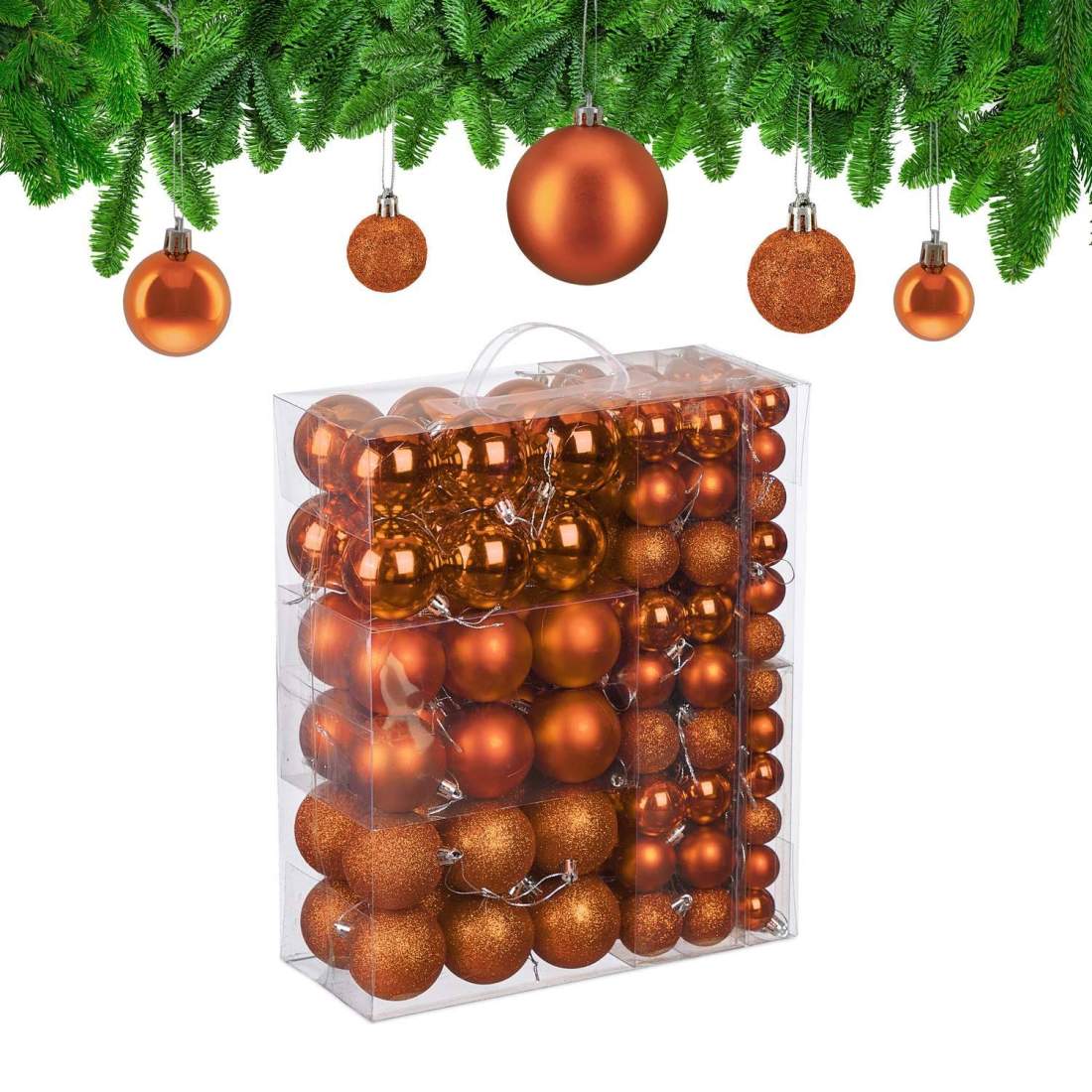 Dekorativt set med julgranskulor – matt, glänsande och glittrigt | Hem & Hobby | Pryloteket