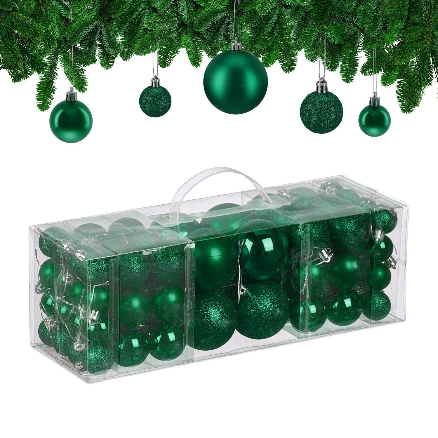 Dekorative juletræskugler sæt – 76 stk