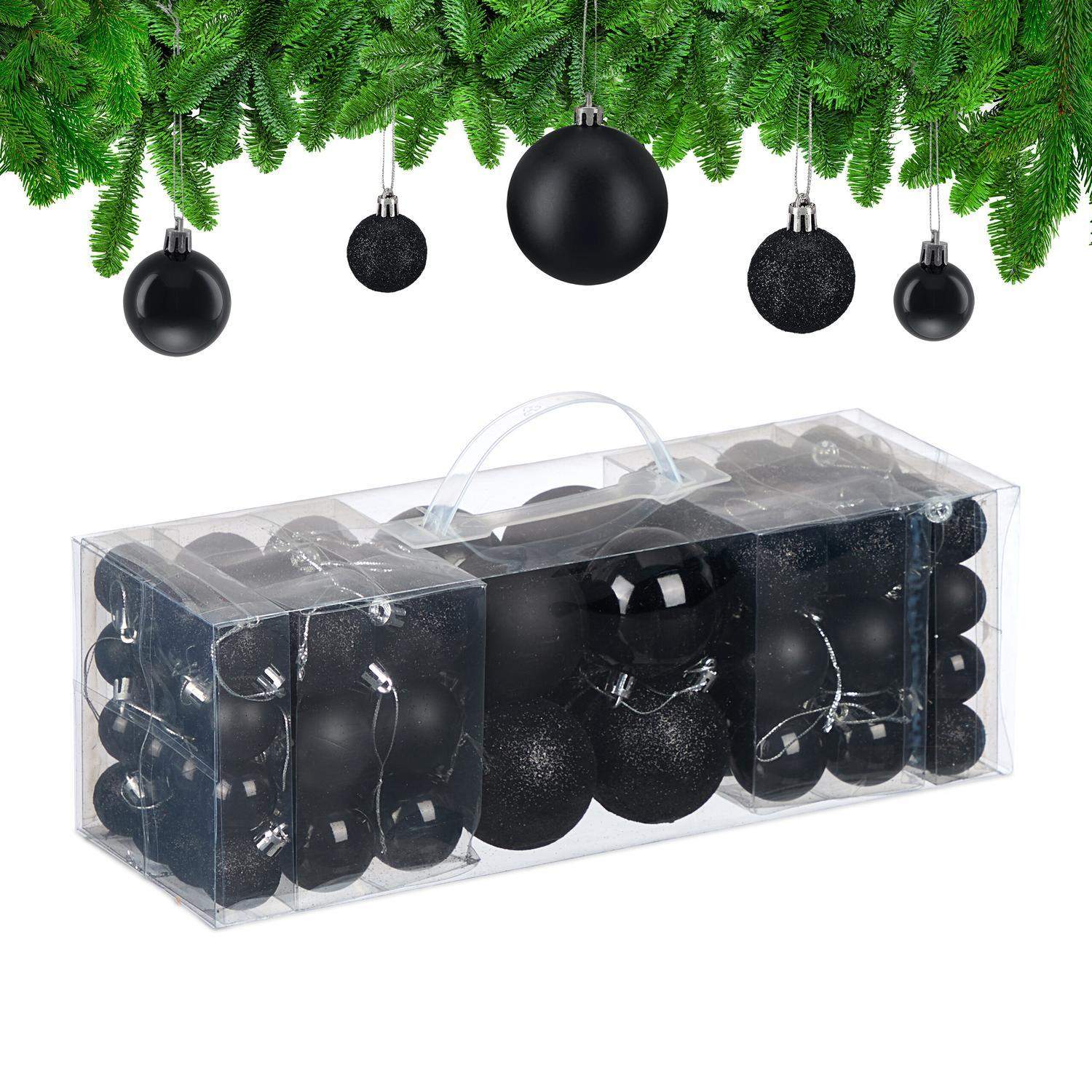 Dekorative juletræskugler sæt – 76 stk