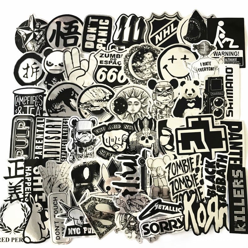 50x Klistermærker, Metal 2