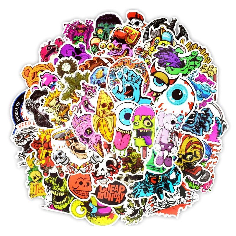 50x Klistermærker, Graffiti