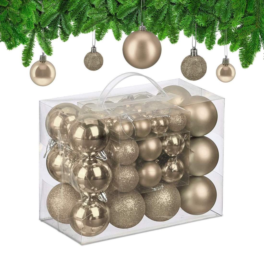 Dekorativa julgranskulor i plast – 50 stycken | Hem & Hobby | Pryloteket