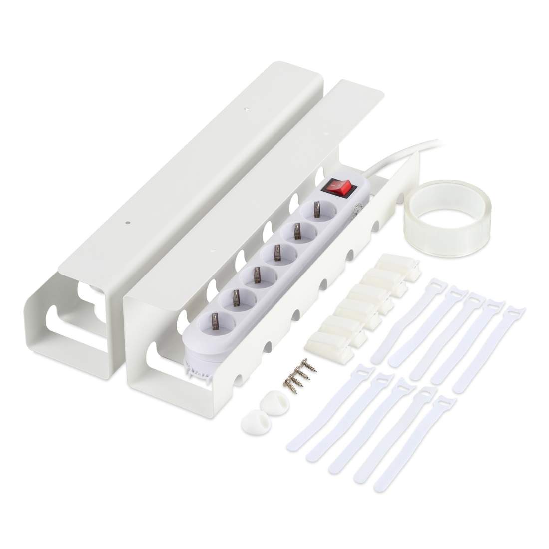 Skrivbordskabeluppsättning – Steel Cable Management Solution | Hem & Hobby | Pryloteket