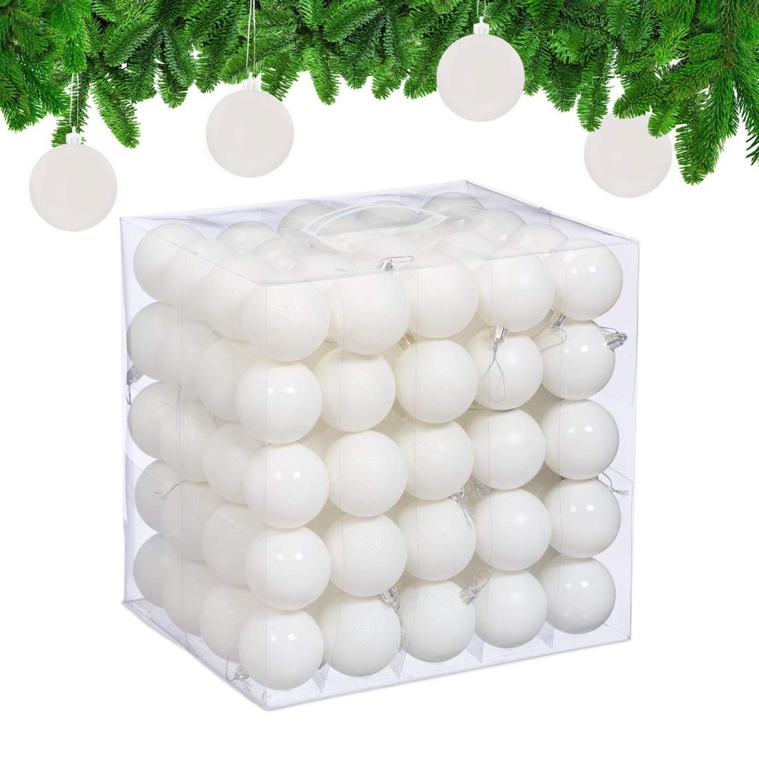 Uppsättning av julgranskulor – matt, glitter, glansig design | Hem & Hobby | Pryloteket