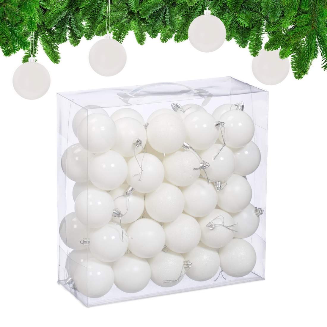 Set med julgranskulor – matt, glitter, glansigt | Hem & Hobby | Pryloteket