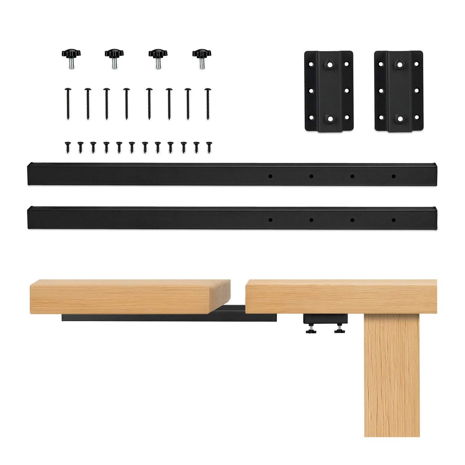 Metal bordforlænger – 60 cm, stabil og justerbar