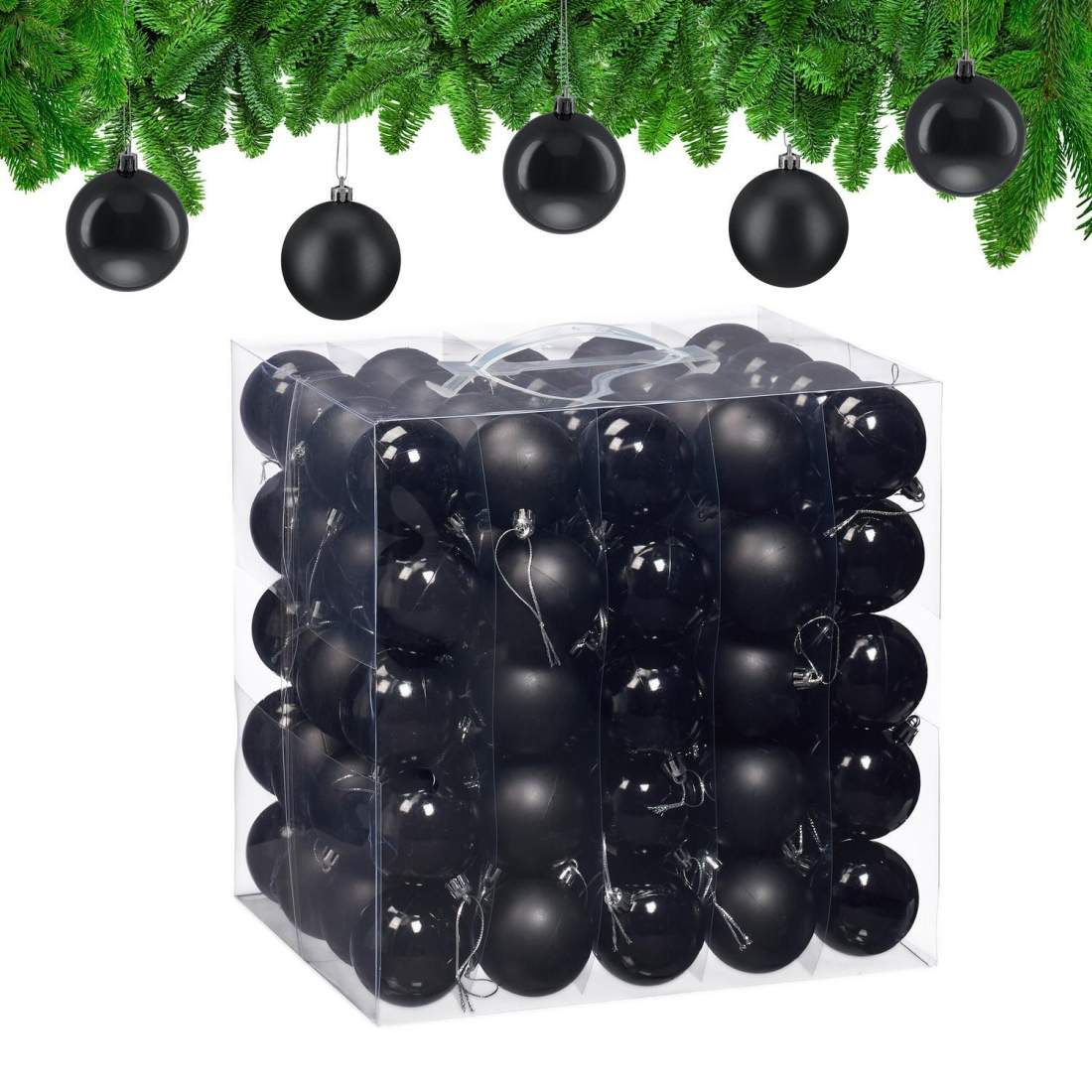 Julgranskulor Set – 100 glänsande prydnader med band | Hem & Hobby | Pryloteket