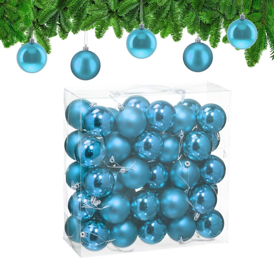 Set med julgranskulor – matt och blank finish, 50 st | Hem & Hobby | Pryloteket