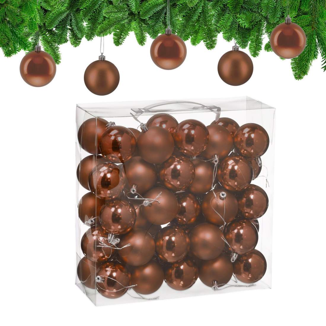 Julgranskulor Set – Matt & Glansigt, 50 stycken | Hem & Hobby | Pryloteket