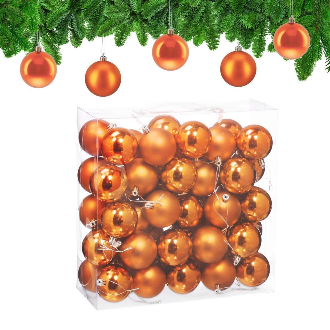 Julgranskulor Set – Matt & glansig finish, 50 stycken | Hem & Hobby | Pryloteket