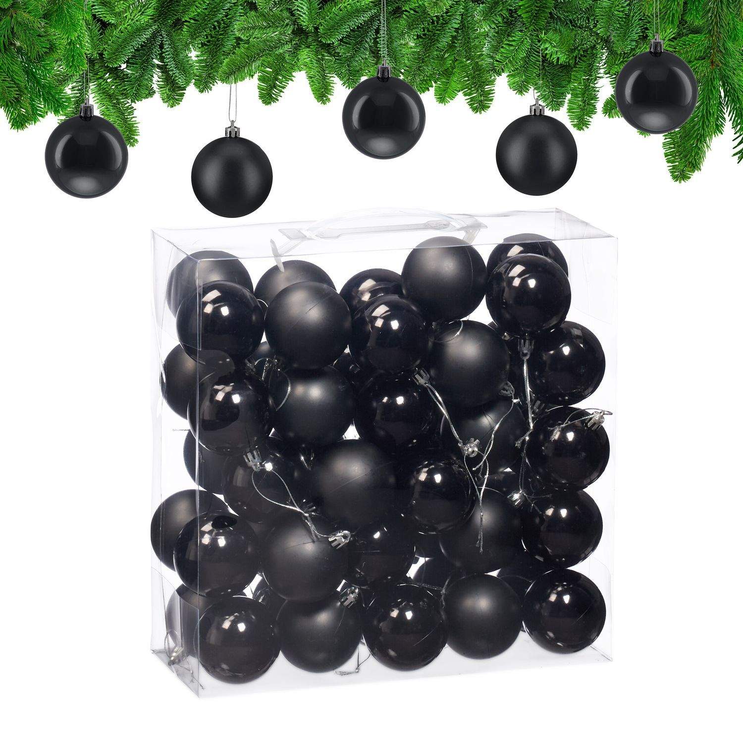 Julgranskulor Set – 50 matta och glansiga prydnader | Hem & Hobby | Pryloteket