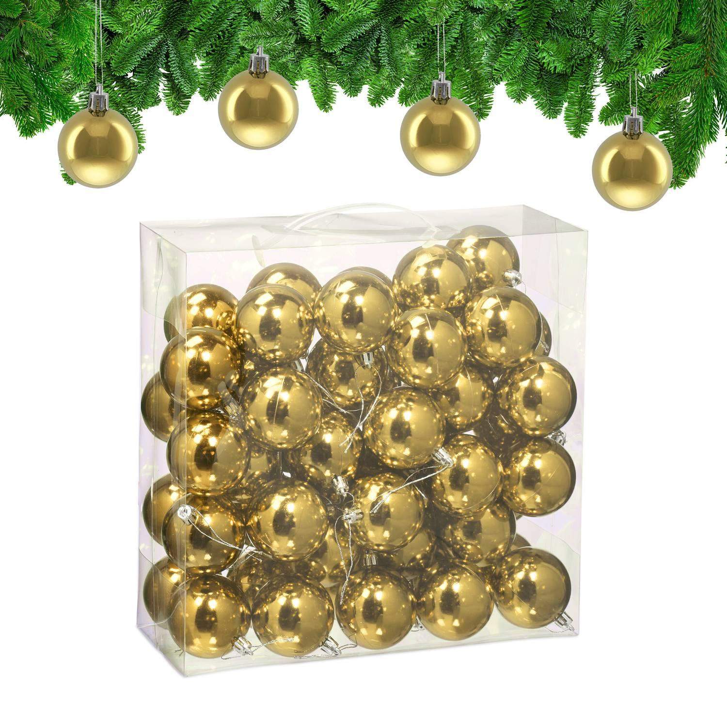 Skinnende julekugler sæt – 50 blanke ornamenter