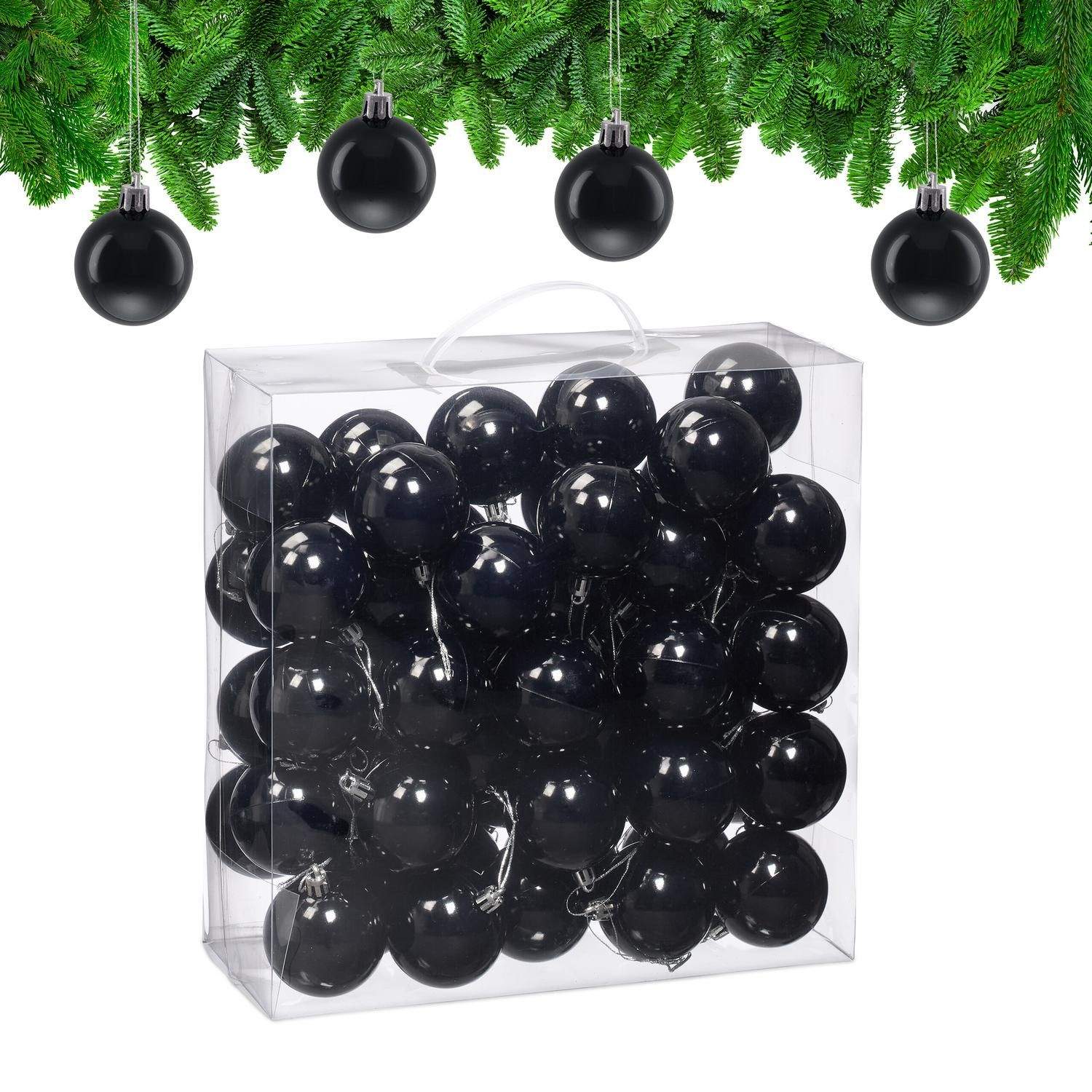 Skinnende julekugler sæt – 50 blanke ornamenter