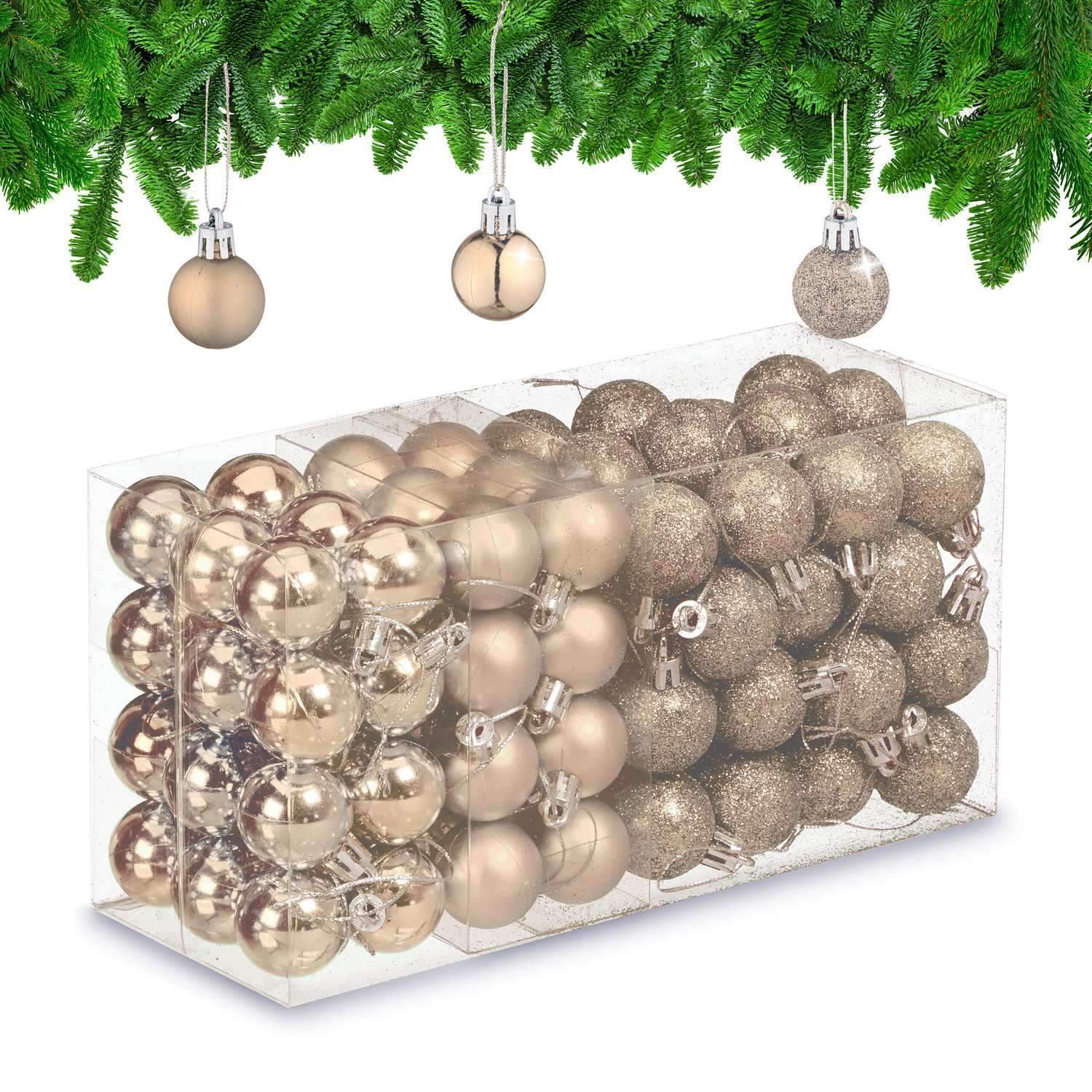Sæt med juletræskugler – 96 dekorative ornamenter