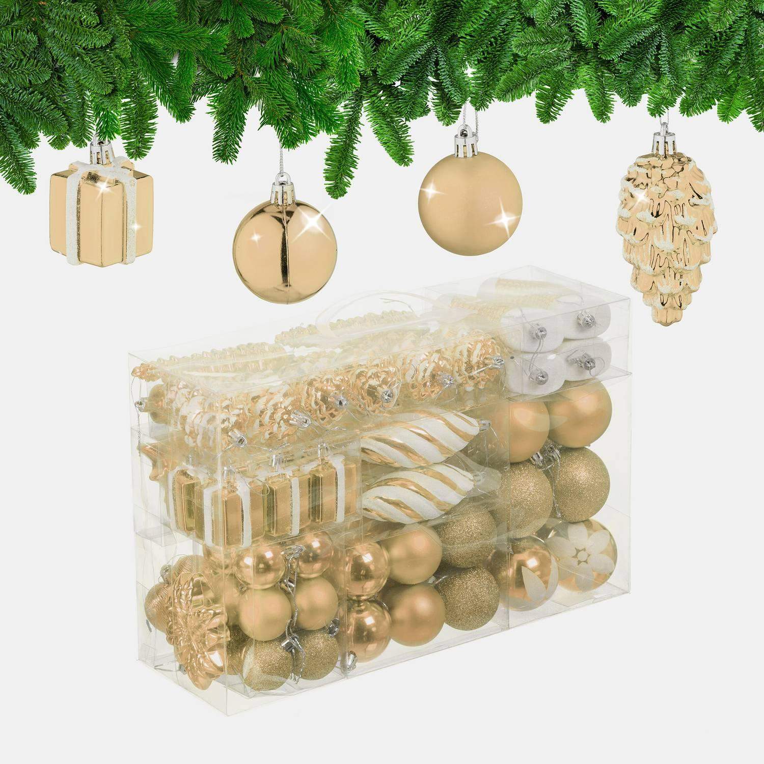 Uppsättning av julgransprydnader – 72 kulor och dekorationer | Hem & Hobby | Pryloteket