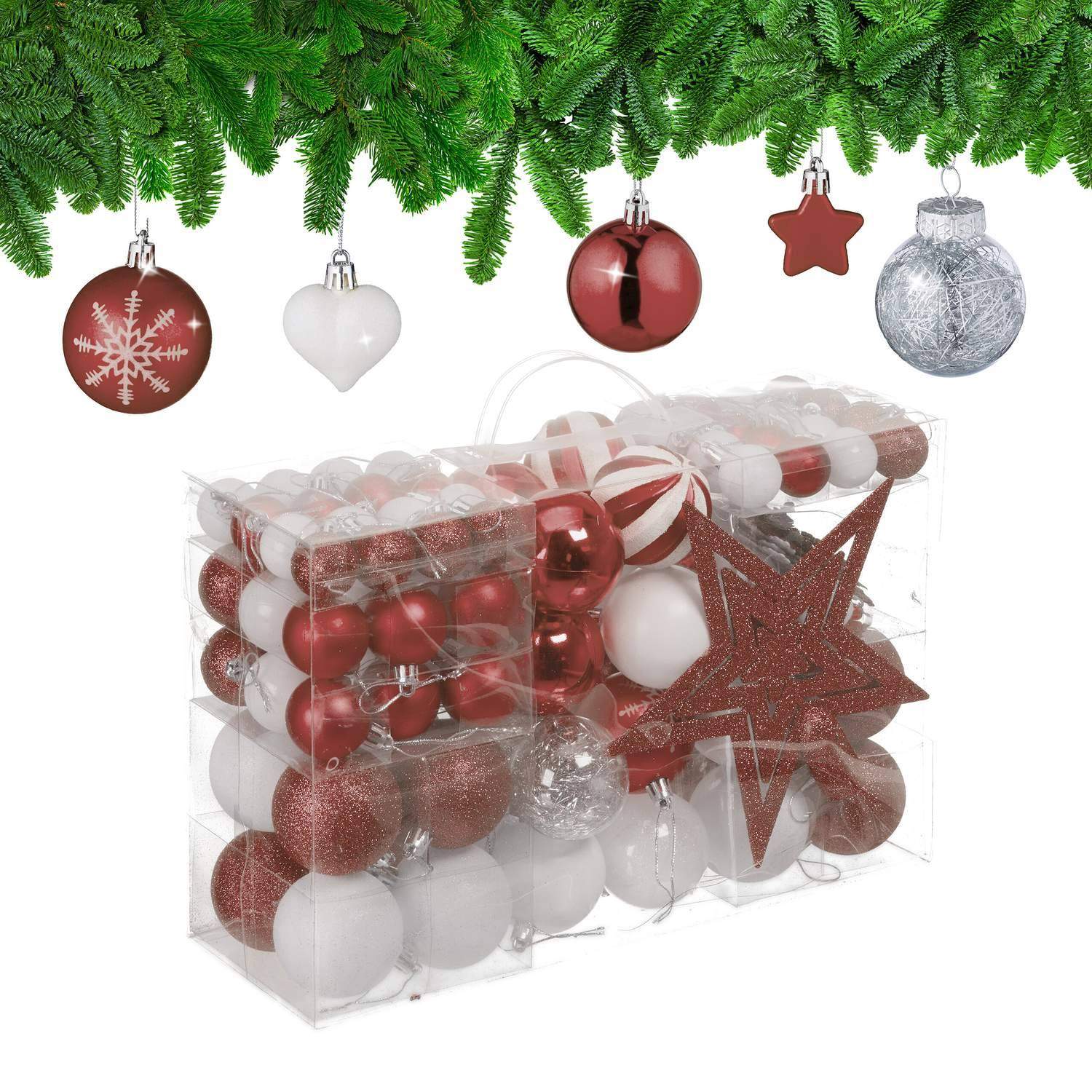 Set med julgransprydnader – 101 plastkulor | Hem & Hobby | Pryloteket