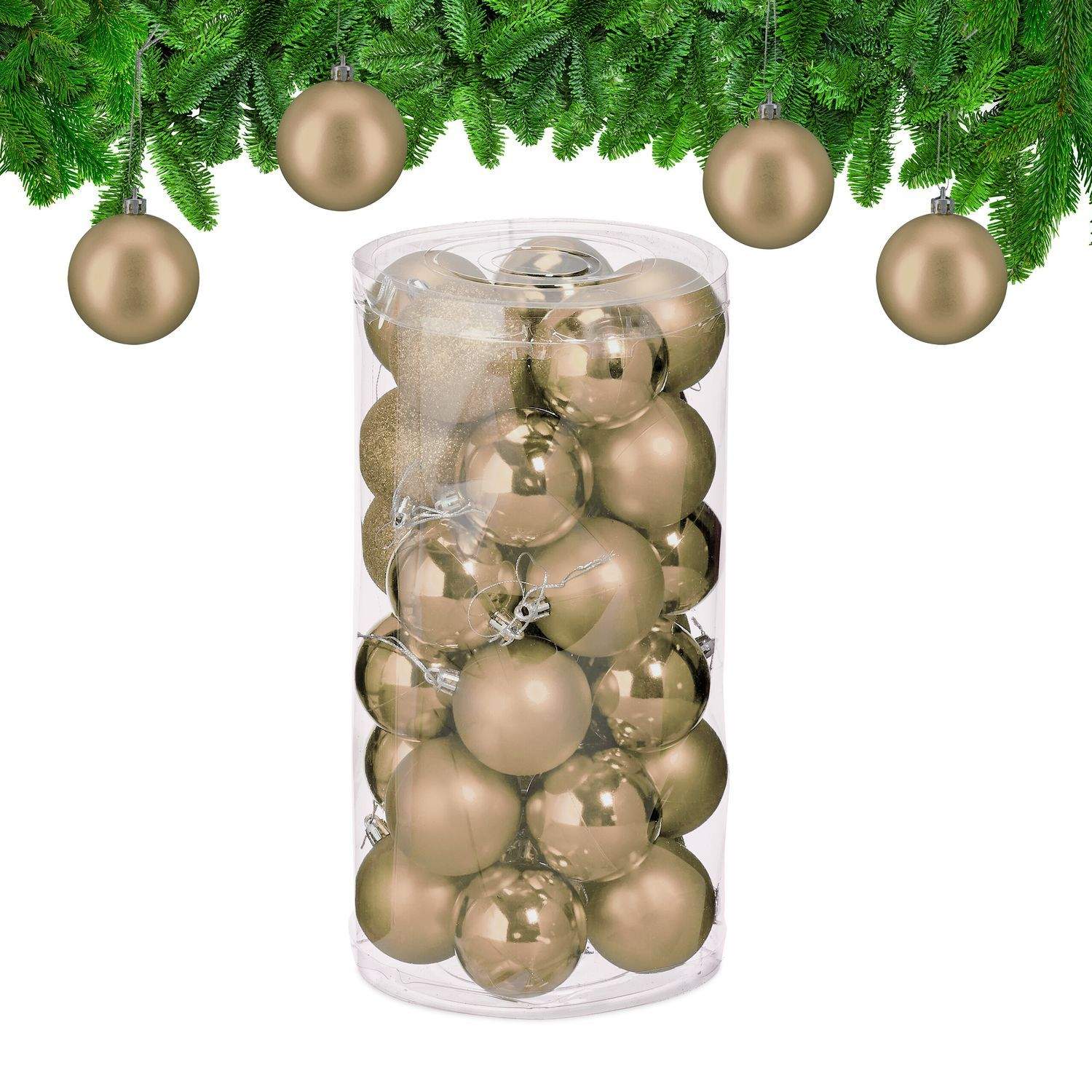 Sæt med juletræer – 30 dekorative ornamenter