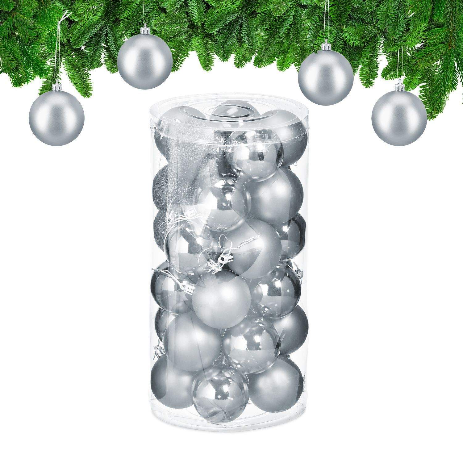 Sæt med juletræer – 30 dekorative ornamenter