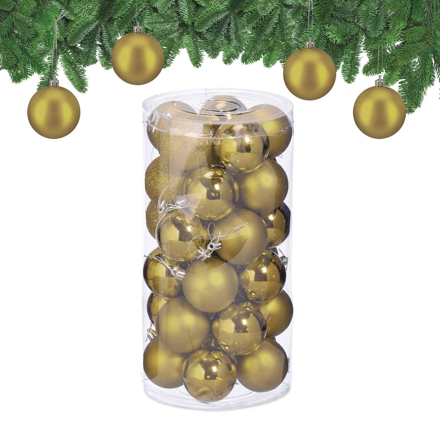 Sæt med juletræer – 30 dekorative ornamenter