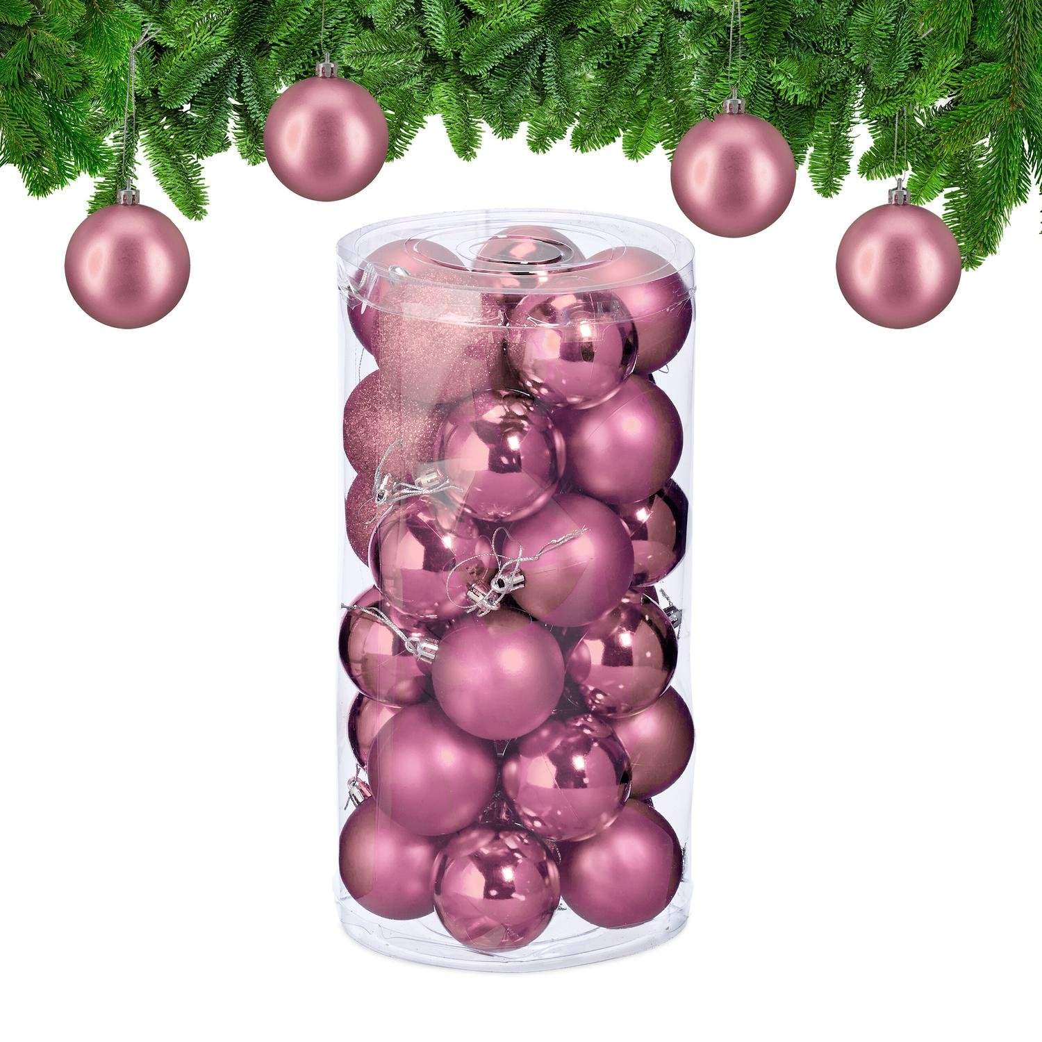 Sæt med juletræer – 30 dekorative ornamenter