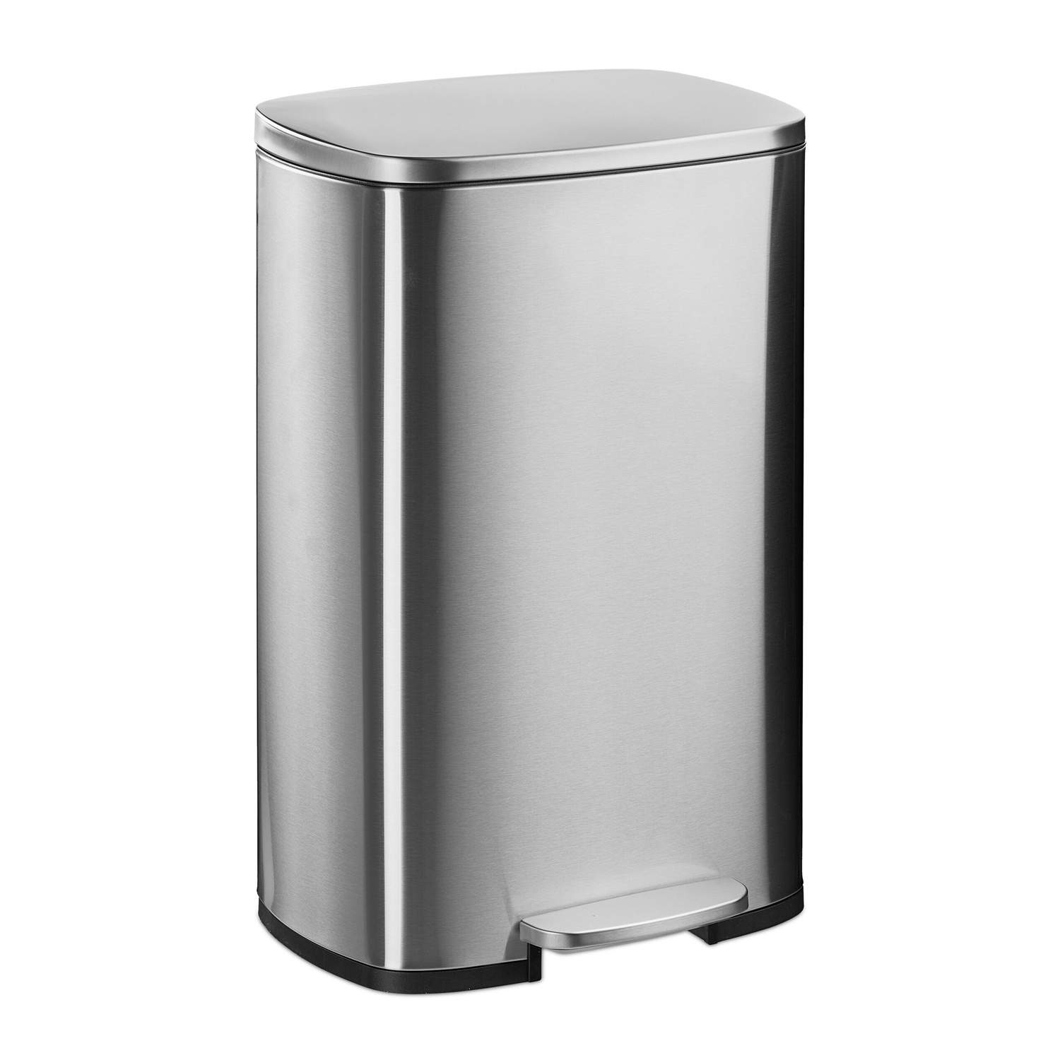 50L pedalbeholder i rustfrit stål – blødt lukket, håndfri