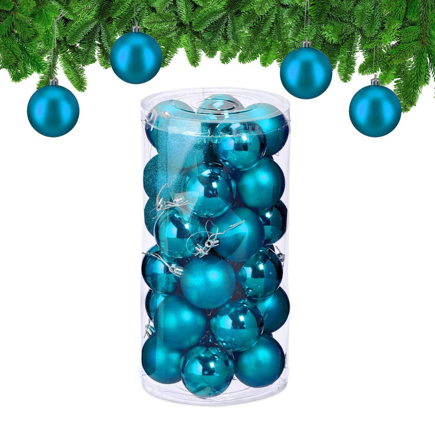 Sæt med juletræer – 30 dekorative ornamenter