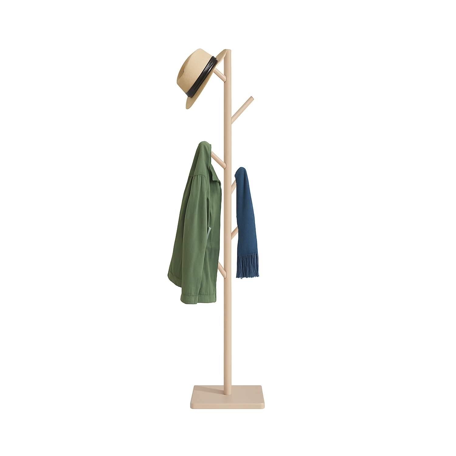 Knagerække i træ – 8 kroge, justerbar højde