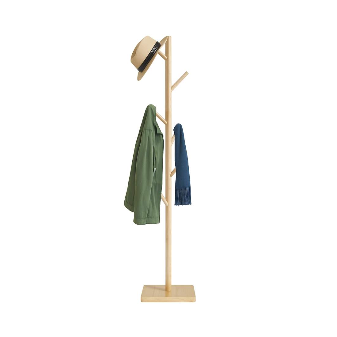 Klädhängare i trä – 8 krokar, justerbar höjd | Hem & Hobby | Pryloteket