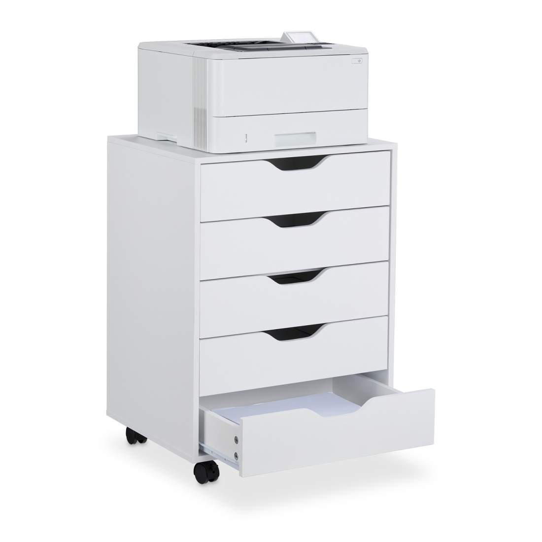 Mobilt arkivskåp med hjul – förvaring för 5 lådor | Hem & Hobby | Pryloteket