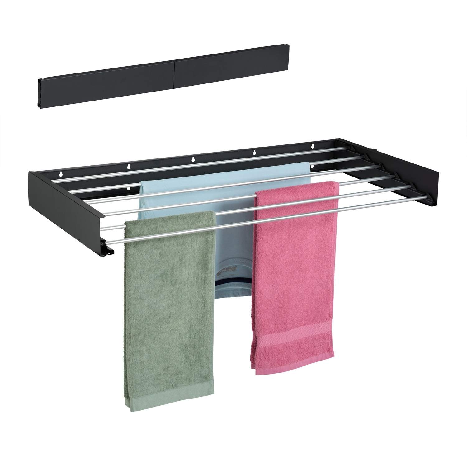 Vægmonteret foldbar tøjlufter – pladsbesparende tørreløsning