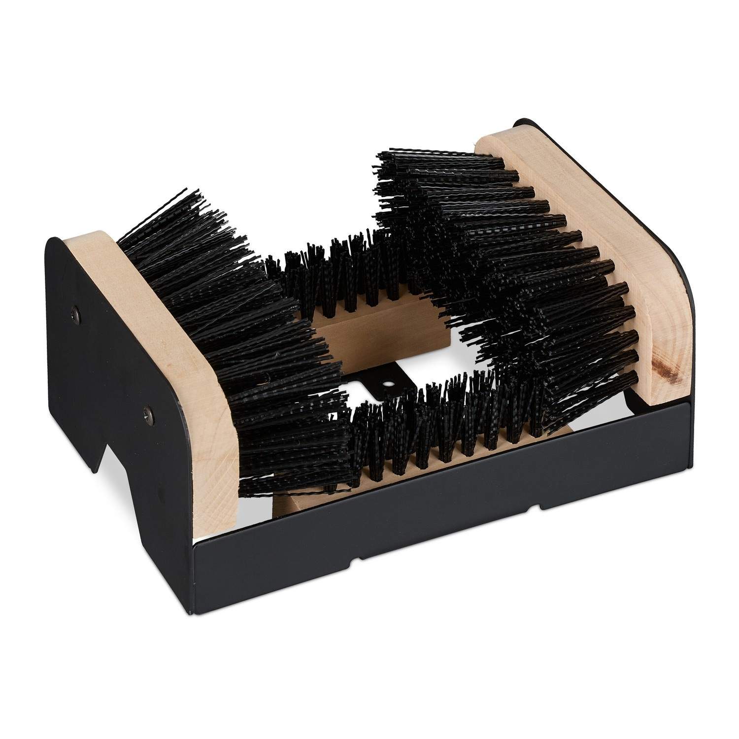 Støvleskraber med robuste børster på alle sider for nem rengøring