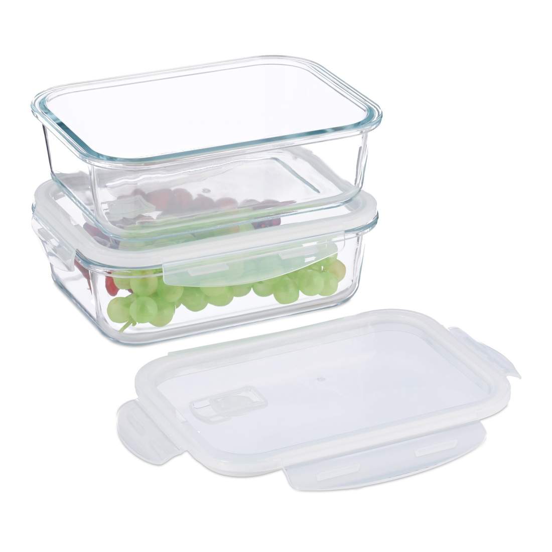 Matförvaringsbehållare i glas med lufttäta lock | Hem & Hobby | Pryloteket