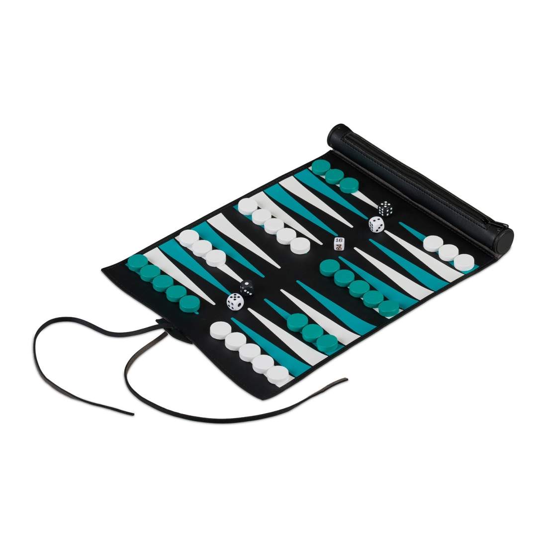 Travel Backgammon Set – Roll-Up, Läderlook, Portabel | Hem & Hobby | Pryloteket
