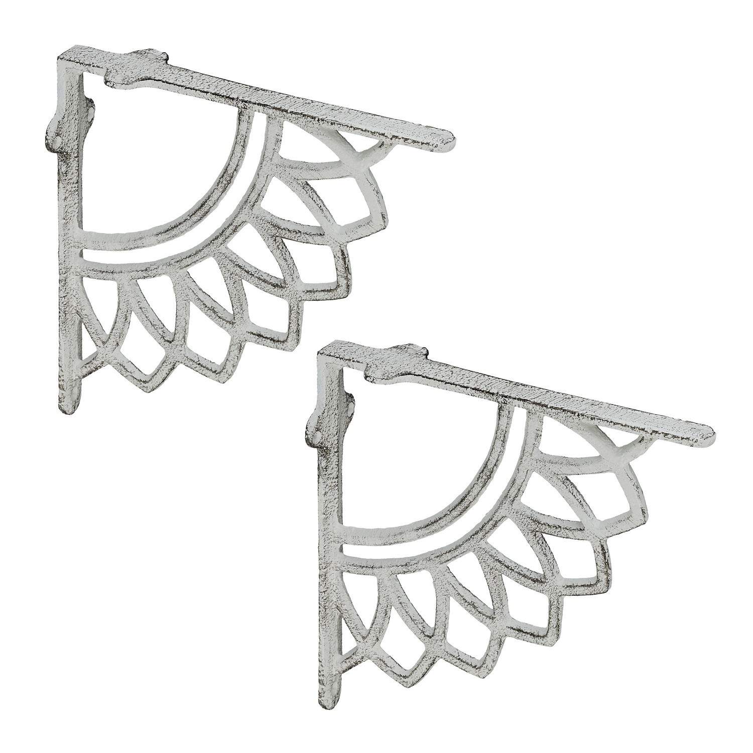 Mandala-hyldebeslag i støbejern – sæt med 2