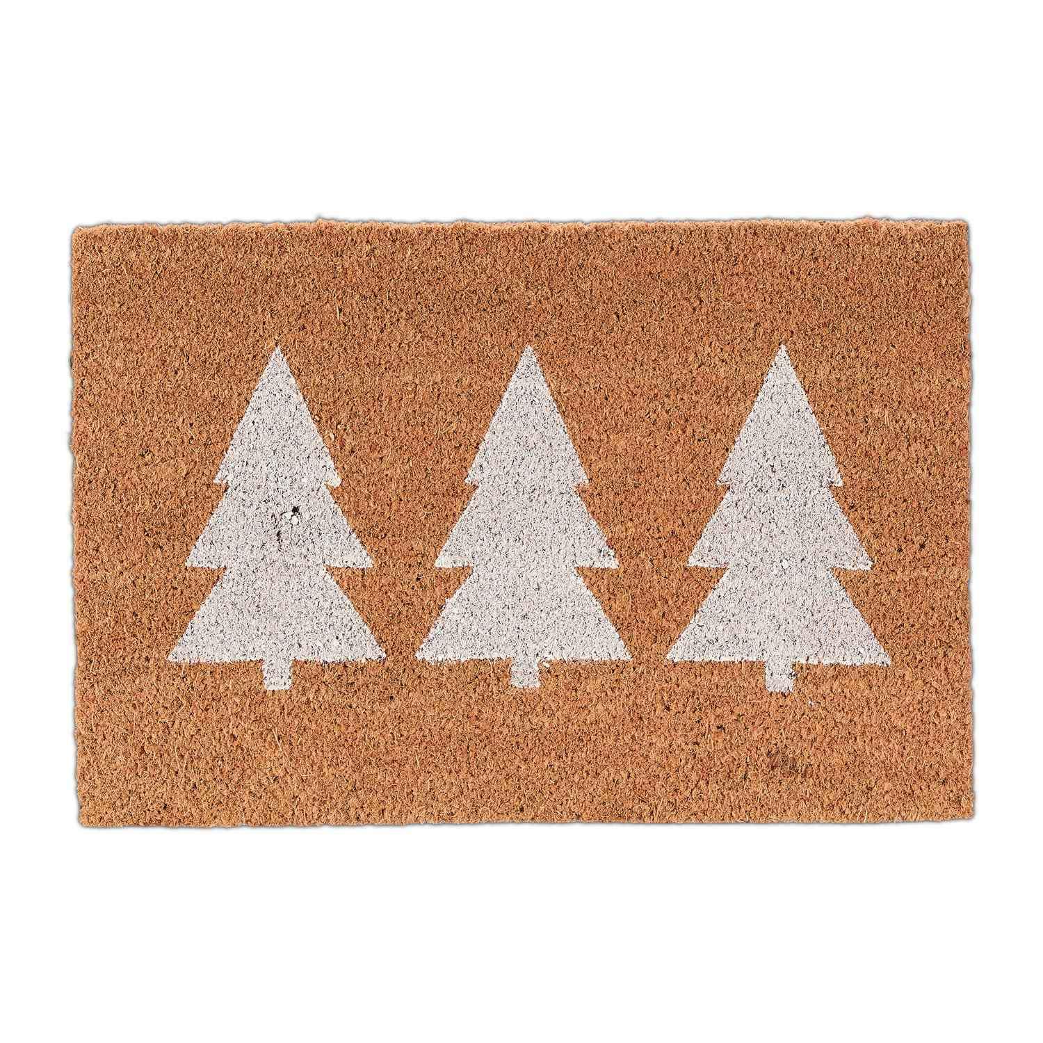 Coir dørmåtte – fyrretræer, indendørs/udendørs skridsikker måtte