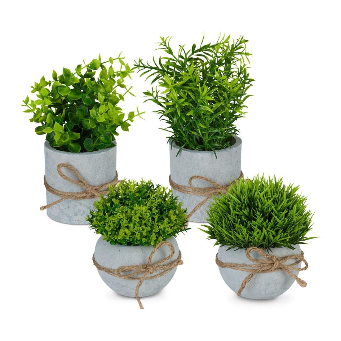 Konstgjorda växter – liten plastdekor i stenkrukor | Hem & Hobby | Pryloteket