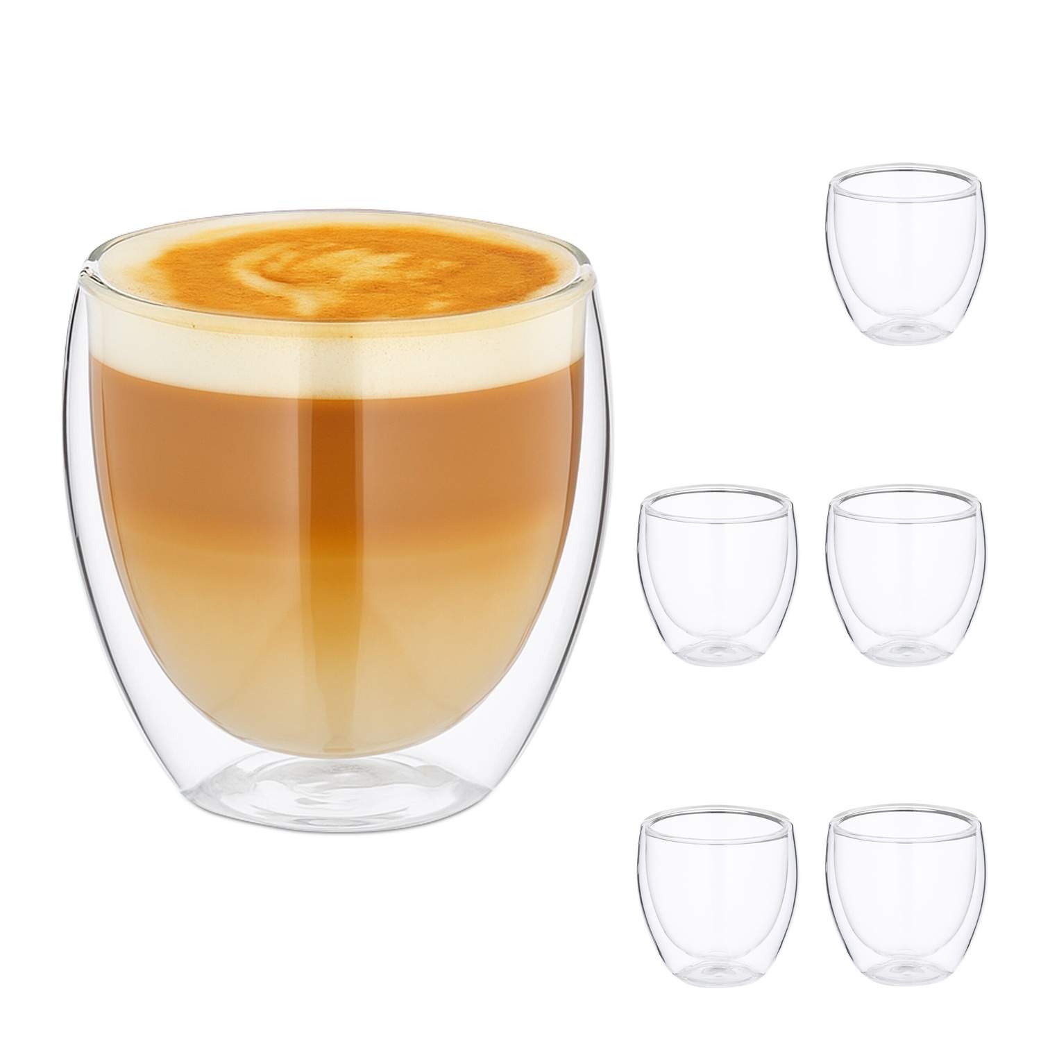 Cappuccinoglas med dubbla väggar – värmebevarande design | Hem & Hobby | Pryloteket