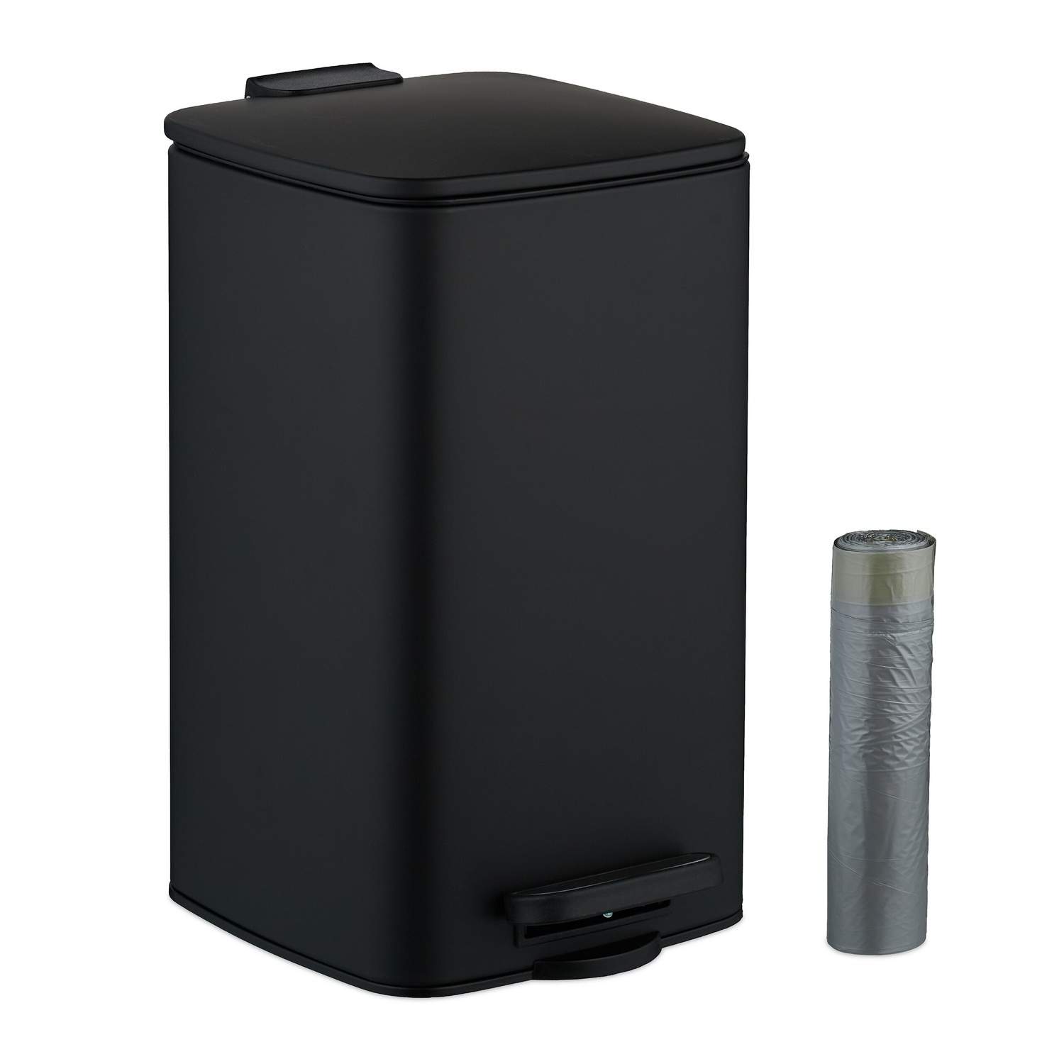 Firkantet pedalbeholder 8L – Håndfrit, blødt-lukke design