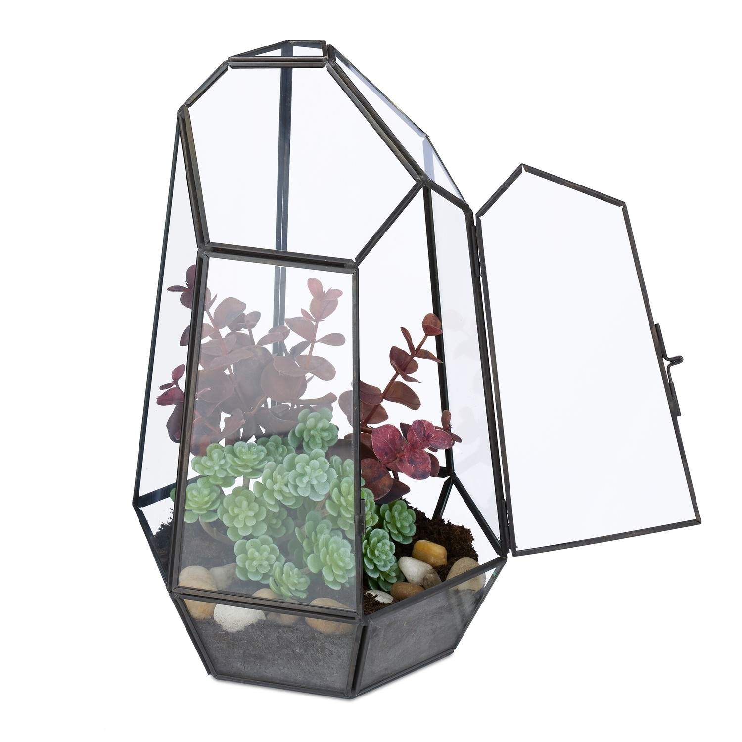 Geometriskt glasterrarium för suckulenter och luftväxter | Hem & Hobby | Pryloteket