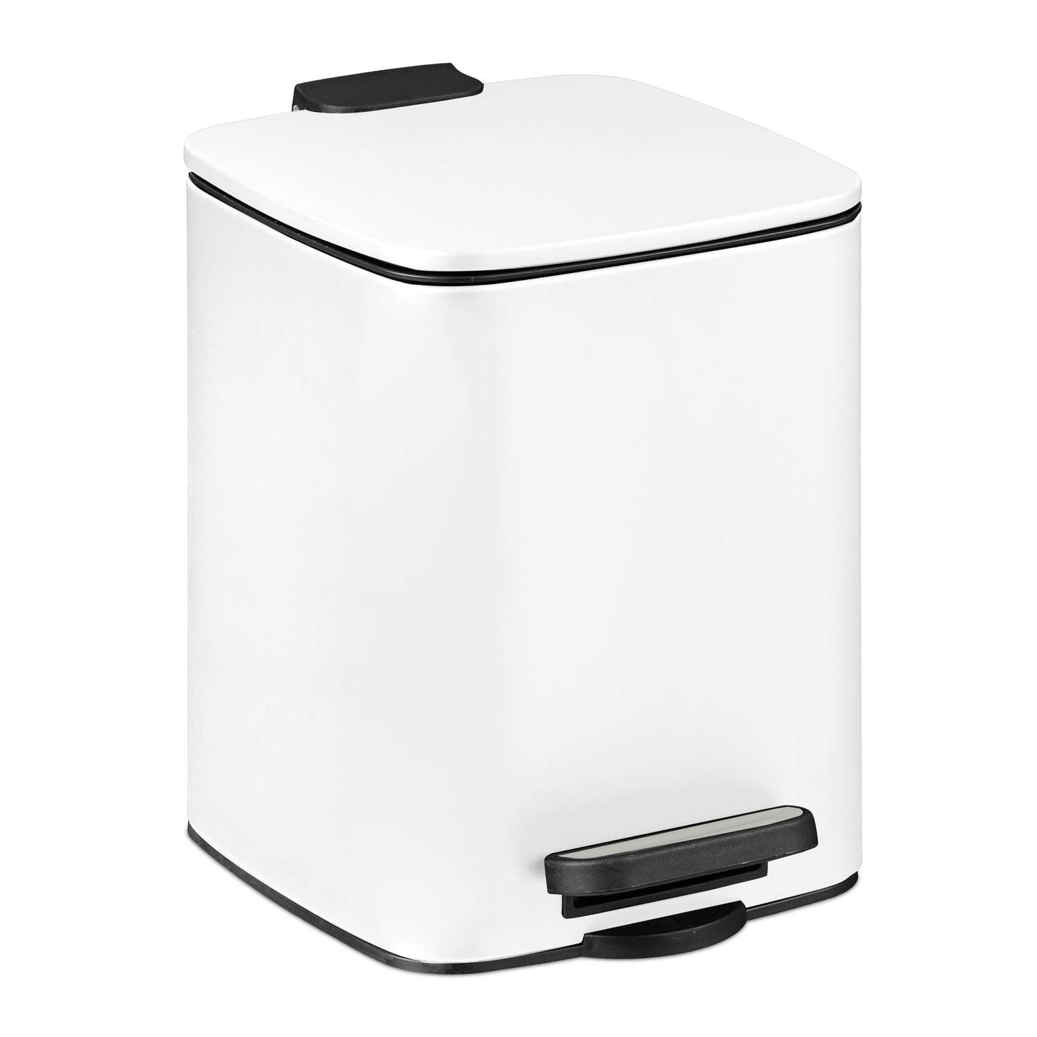 Badeværelses pedalbeholder – 6L, blødt lukket, håndfri