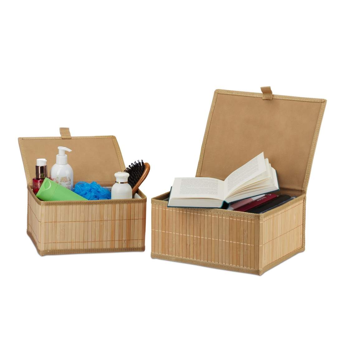 Bambu förvaringslådor set – mångsidig, dammfri design | Hem & Hobby | Pryloteket