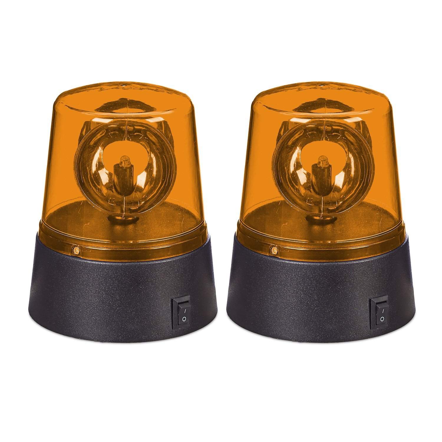 Orange roterende LED festlys – sæt med 2