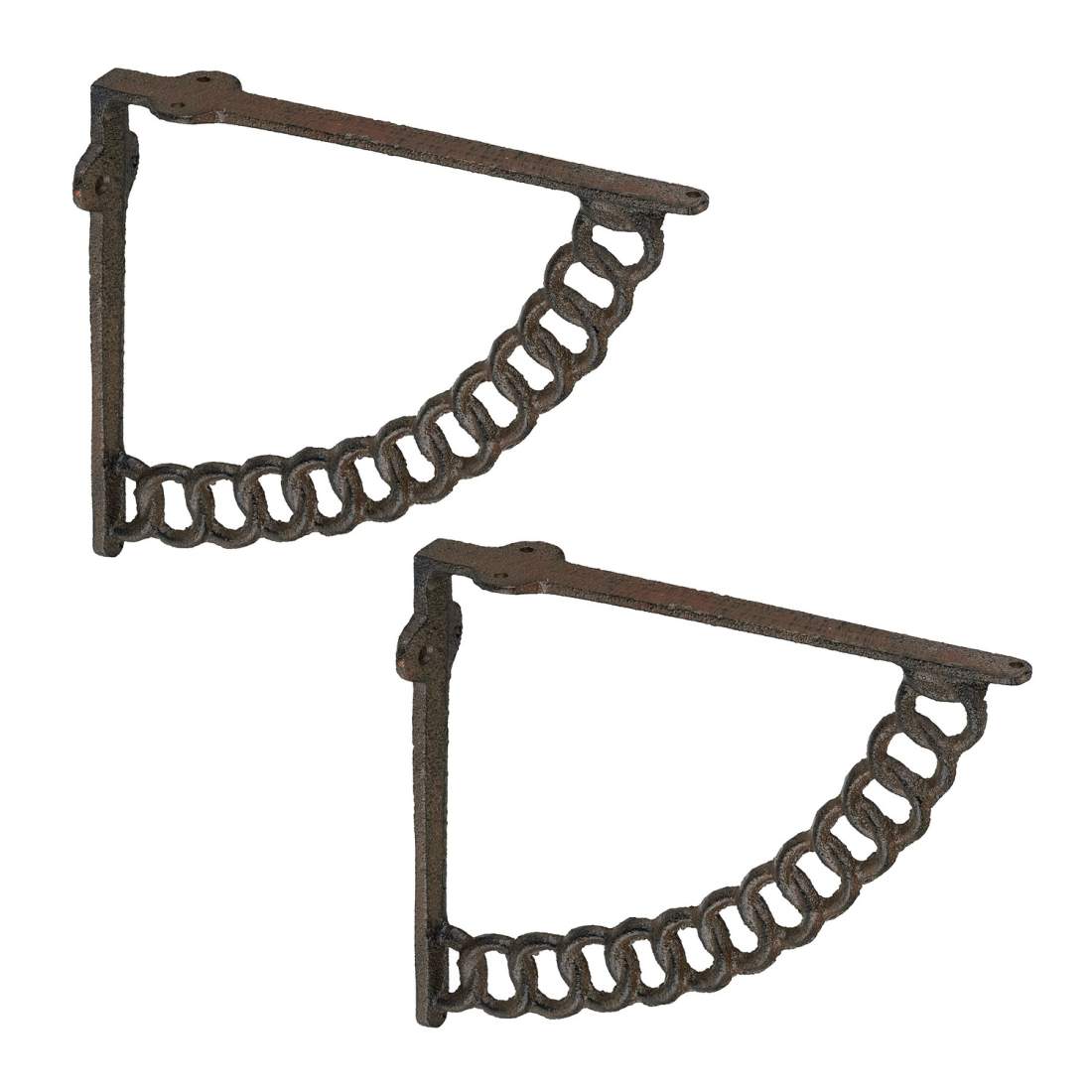 Antika hyllfästen i gjutjärn, kedjedesign, set om 2 | Hem & Hobby | Pryloteket