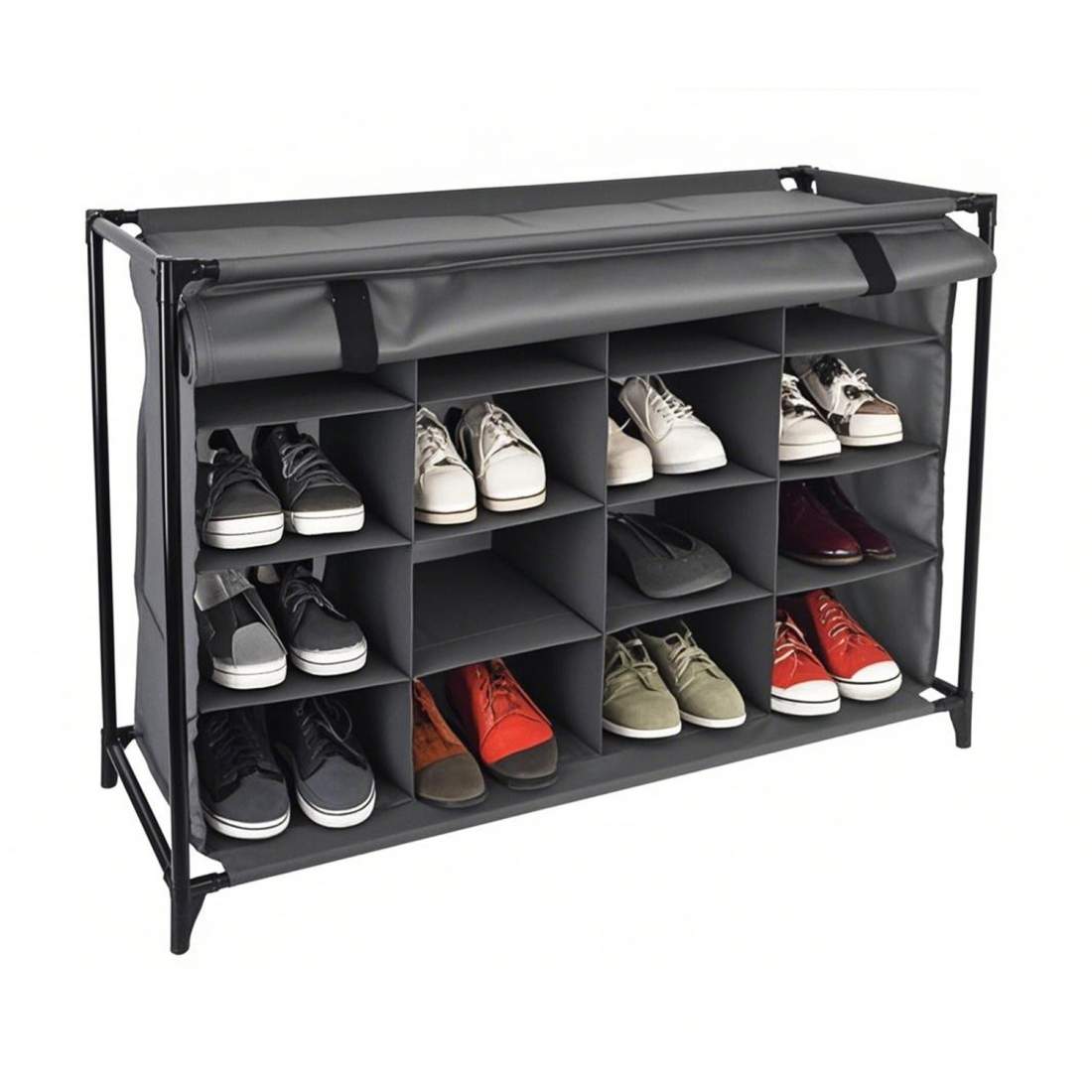 Vikbart skoställ i 16 sektioner för camping | Hem & Hobby | Pryloteket