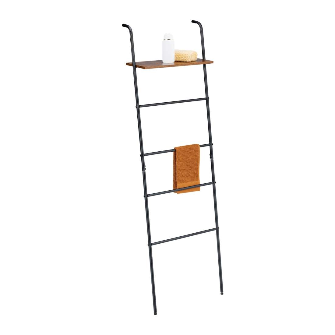 Industriell handduksstege med hylla – 4 stegpinnar | Hem & Hobby | Pryloteket